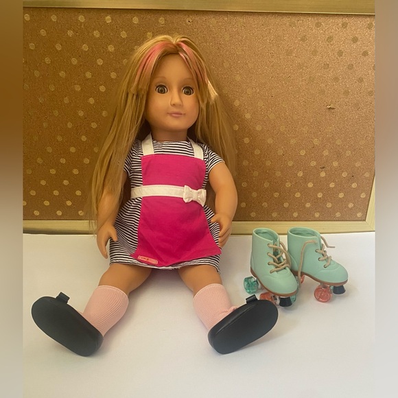 Our Generation 18" Fashion Doll and roller skates accessories - Picture 1 of 10